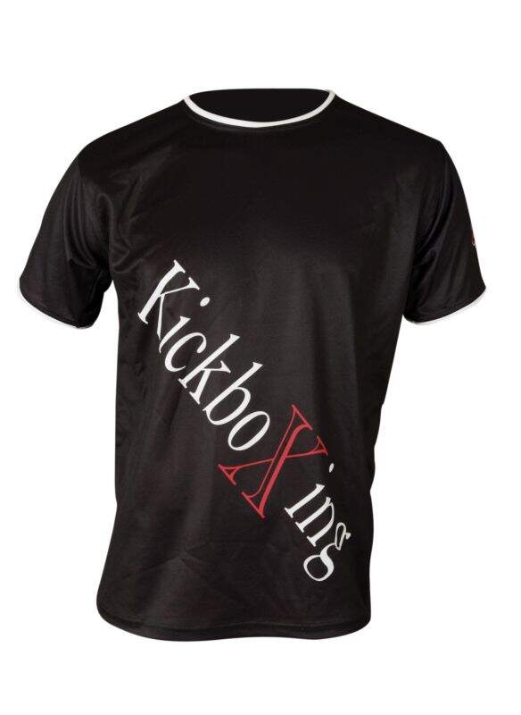 TOP TEN Funktions T-Shirt KickboXing  schwarz/Schrift quer) XS (ab 150cm) 