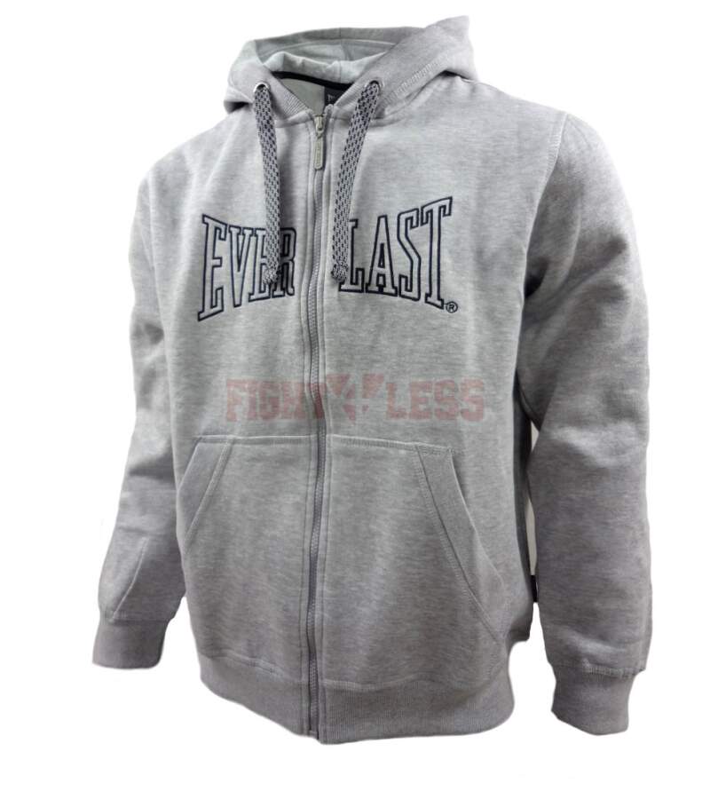 Everlast Zip Hoodie Classic Logo Grey Marl S