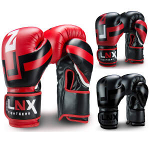 LNX Boxhandschuhe &quot;Performance Pro&quot; schwarz/rot 14oz