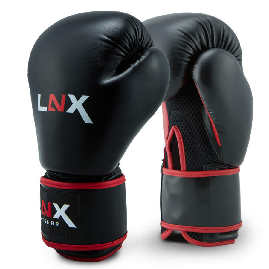 LNX Boxhandschuhe &quot;Pro Fight Evo&quot; schwarz/rot (001) 8 Oz