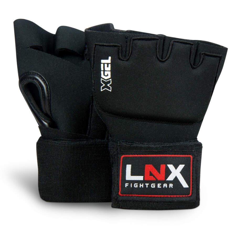 LNX Gel-Bandagen/Boxbandagen &quot;X-Gel&quot; schwarz L/XL