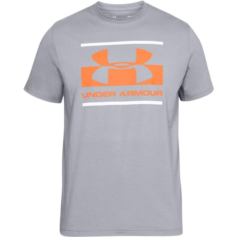 Under Armour T Shirt &quot;Blocked Sportstyle&quot; Logo grau/orange (513) S