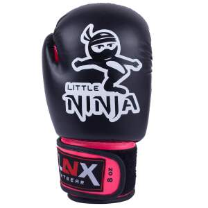 LNX Boxhandschuhe Kinder &quot;Little Ninja&quot; schwarz/pink (007)