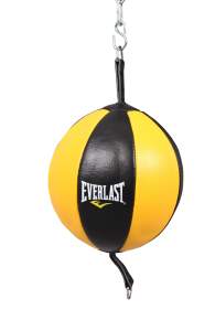 Everlast Doppelend Ball Leder schwarz/gelb