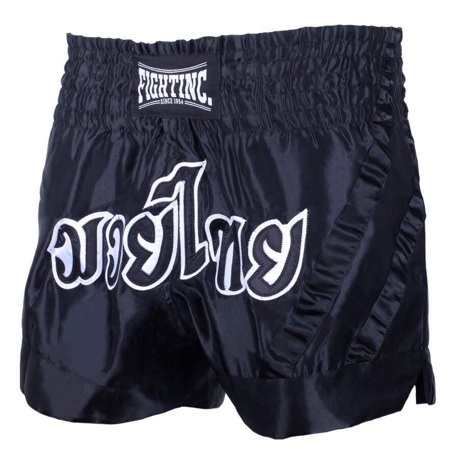 Fightinc. Muay Thai Shorts Traditional schwarz/schwarz (001) S