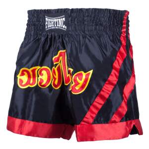 Fightinc. Muay Thai Shorts Traditional schwarz/rot (003) XXL