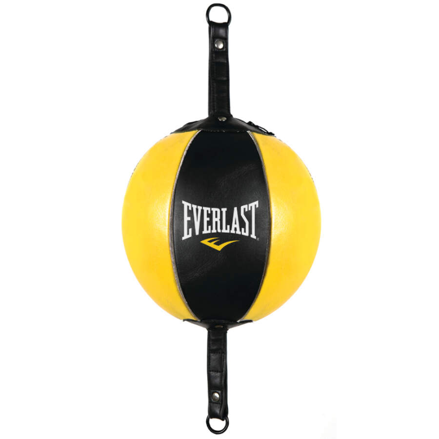 Everlast Doppelend Ball Leder schwarz/gelb 15cm