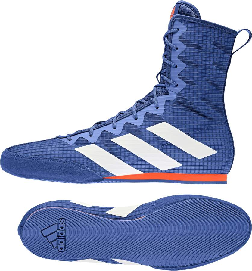 Adidas Boxschuhe Box Hog 4 blau/wei&szlig;