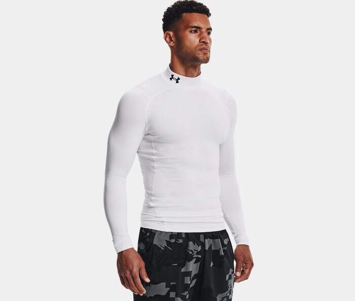 Under Armour Compression Mock LS CG weiss (100)