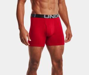 Under Armour Boxers Charged Cotton 15cm 3er-Pack rot (600)