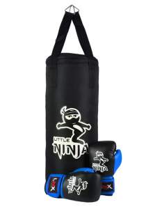 LNX Boxhandschuhe Kinder &quot;Little Ninja&quot; 6oz schwarz/blau