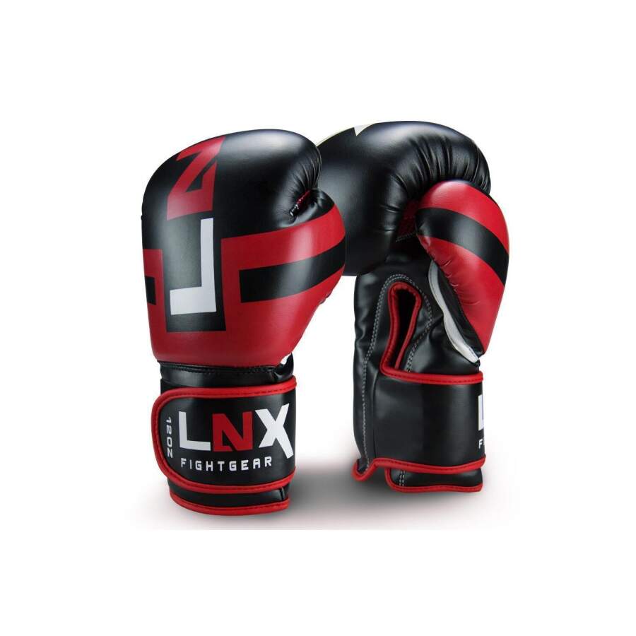 LNX Boxhandschuhe &quot;Performance Pro&quot; LEDER schwarz/rot (001) 10 Oz